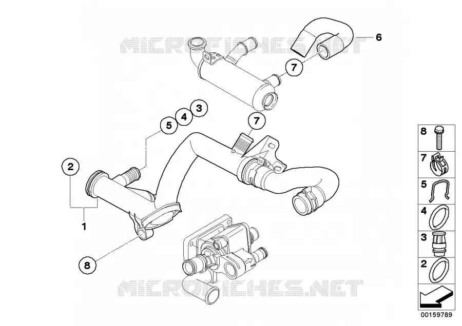 Systeme de refroidissement - durit MINI MINI COOPER D 2007 Cooper d N Cooper d