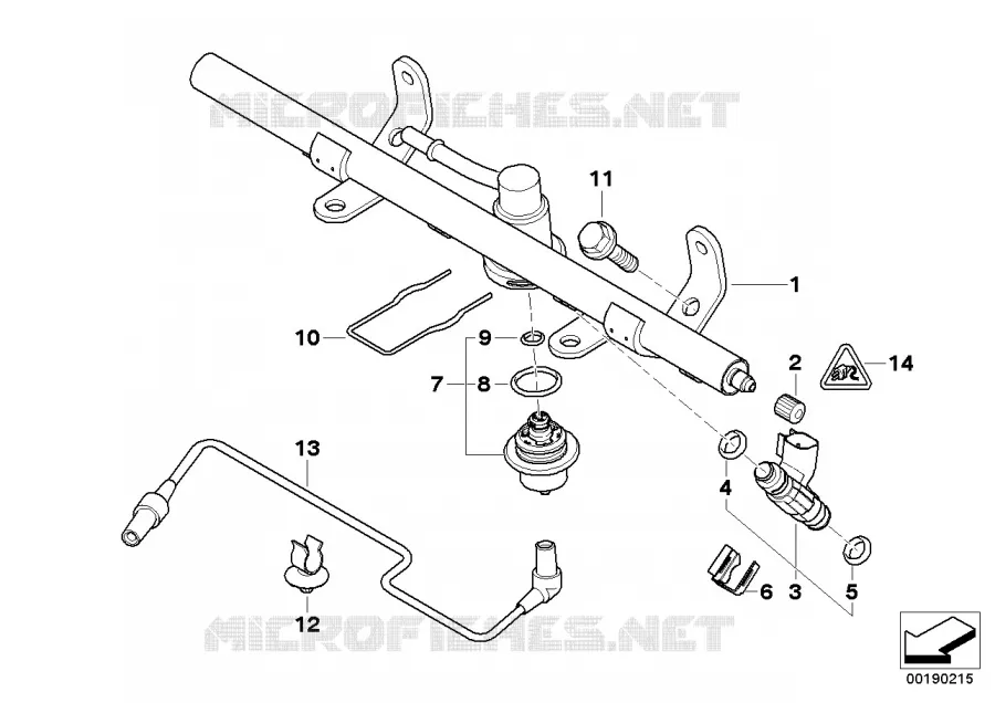 Tuyau combustible, soupape dinjection MINI MINI COOPER S 2000 Cooper S N Cooper S