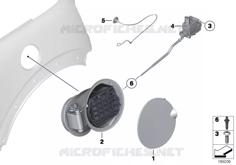 Volet de remplissage de réservoir MINI MINI COOPER 2007 Cooper N Cooper