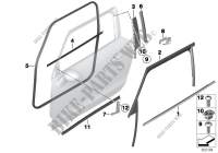 Caches et joints porte avant pour MINI Cooper SD ALL4 de 2012