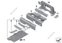 Element plancher partie arrière/int. pour MINI Cooper D 2.0 de 2010