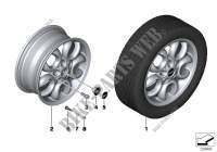 MINI LM Roue 5 Hole Circular Spoke 123 pour MINI Cooper ALL4 de 2013