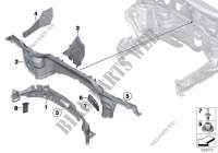 Pièces de montage compartiment moteur pour MINI Cooper de 2012