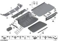 Revêtement de plancher e coffre AR pour MINI Cooper ALL4 de 2013