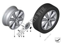 Roue AL MINI Turbo Fan 126 pour MINI Cooper de 2012
