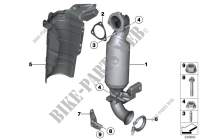 Tuyau déchappement avec pot catalytique pour MINI Cooper ALL4 de 2012