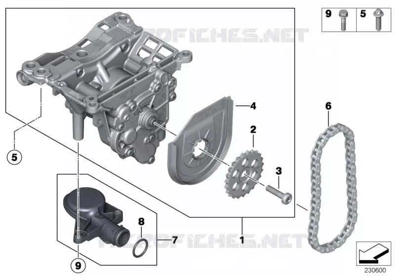 Alimentation huile/Pompe huile+entrainem MINI MINI COOPER SD 2012 Cooper SD N Cooper SD