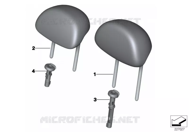 Appuie-tête siège arrière MINI MINI COOPER D 2010 Cooper D ALL4 2.0 N Cooper D ALL4 2.0