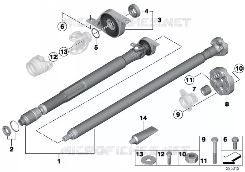 Arbre de transmission, pièces détachées MINI MINI COOPER D 2010 Cooper D ALL4 1.6 N Cooper D ALL4 1.6