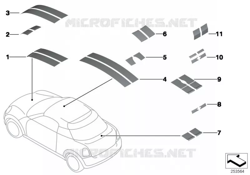 Bande décorative MINI MINI COOPER SD 2010 Cooper SD N Cooper SD