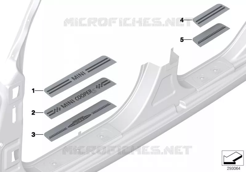 Barres de seuil MINI MINI COOPER D 2010 Cooper D ALL4 1.6 N Cooper D ALL4 1.6