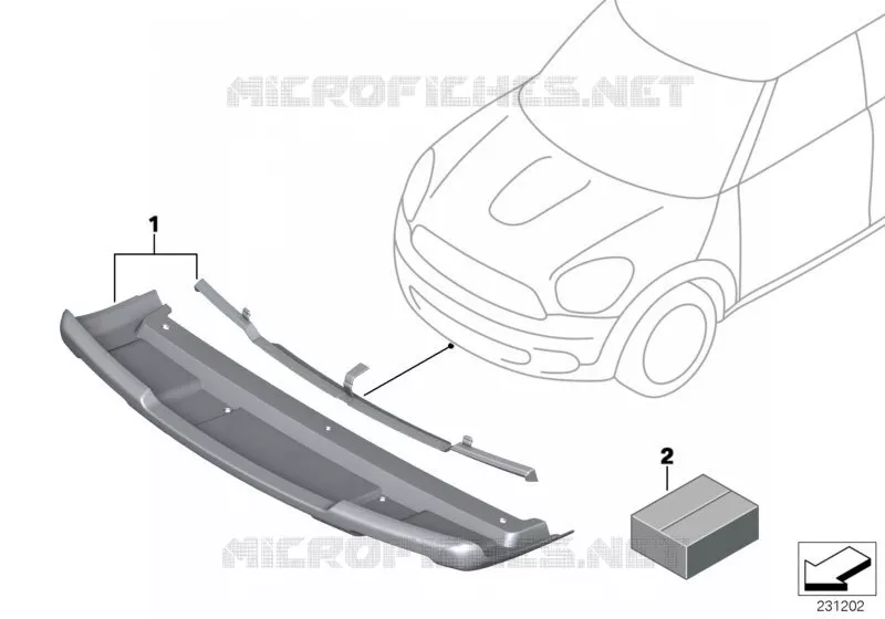 Bouclier av.disp.prot.anti-encastr.- R60 MINI MINI ONE D 2010 One D N One D