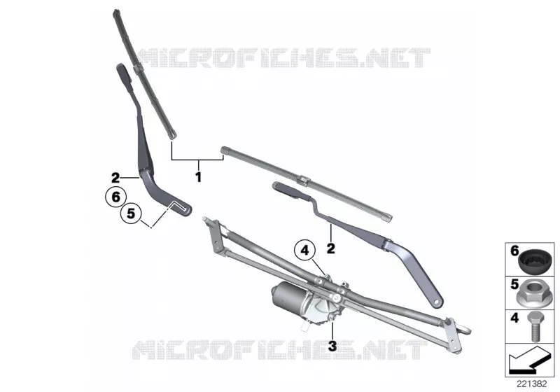 Bras/balai dessuie-glace MINI MINI COOPER D 2010 Cooper D 1.6 N Cooper D 1.6