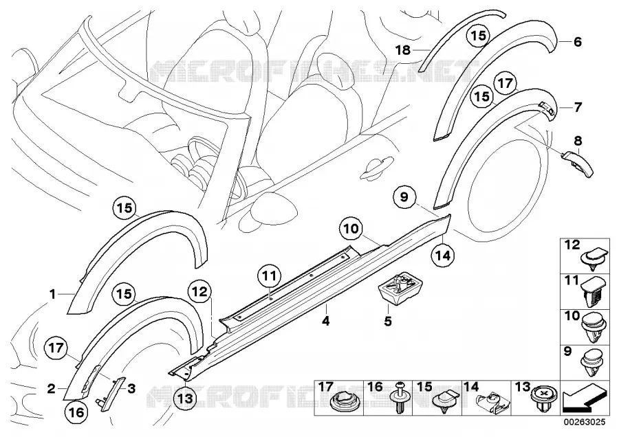 Cache bas de caisse / passage roue MINI MINI COOPER S 2010 Cooper S N Cooper S