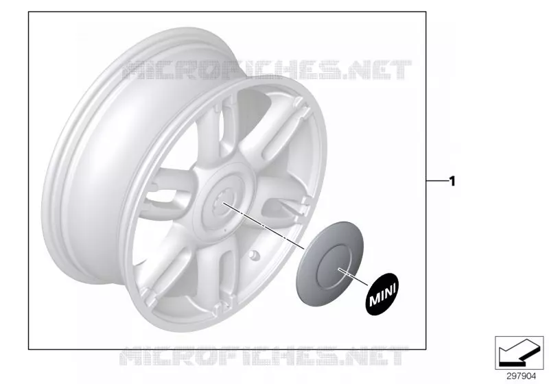 Cache-moyeu MINI MINI COOPER S 2007 Cooper S N Cooper S