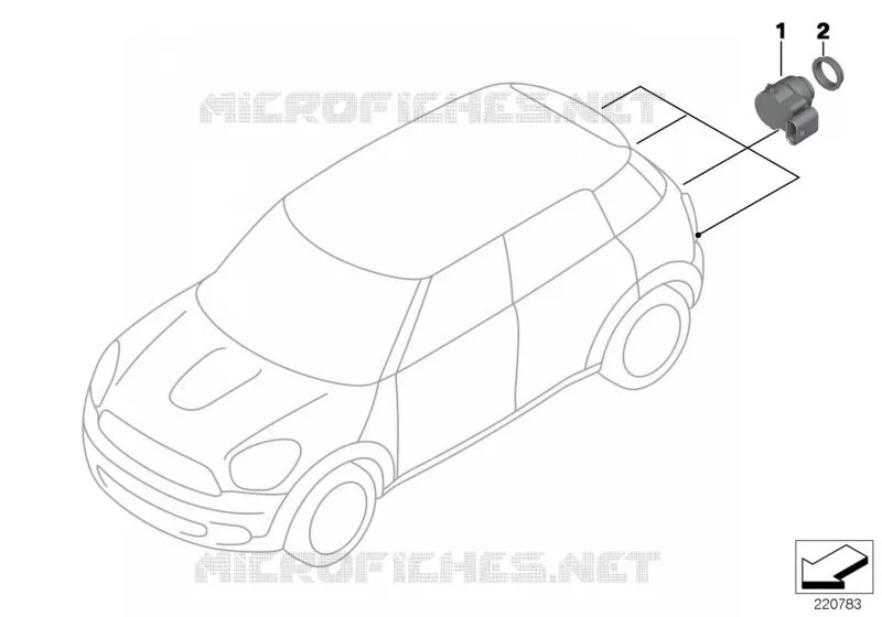 Capteur à ultrasons MINI MINI COOPER SD 2012 Cooper SD ALL4 N Cooper SD ALL4