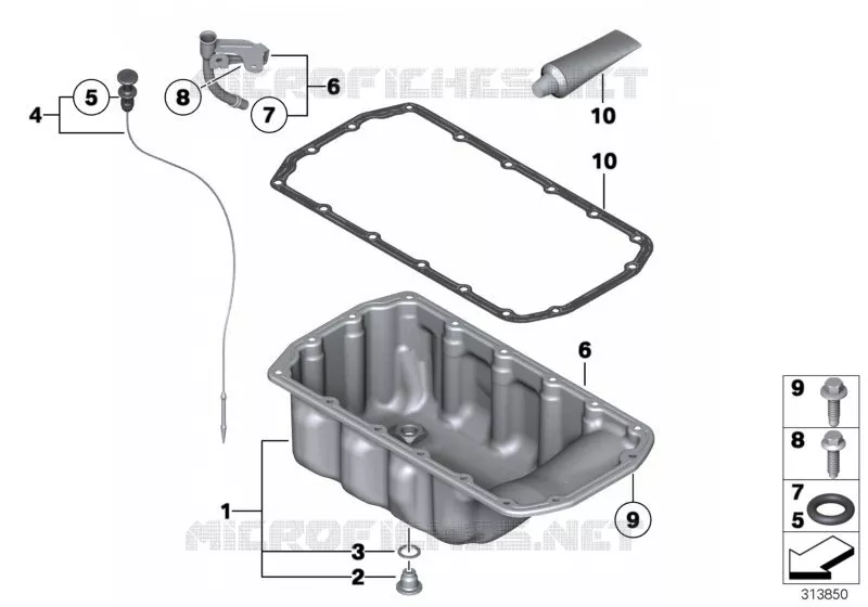 Carter dhuile/indicateur niveau dhuile MINI MINI COOPER S 2010 Cooper S N Cooper S