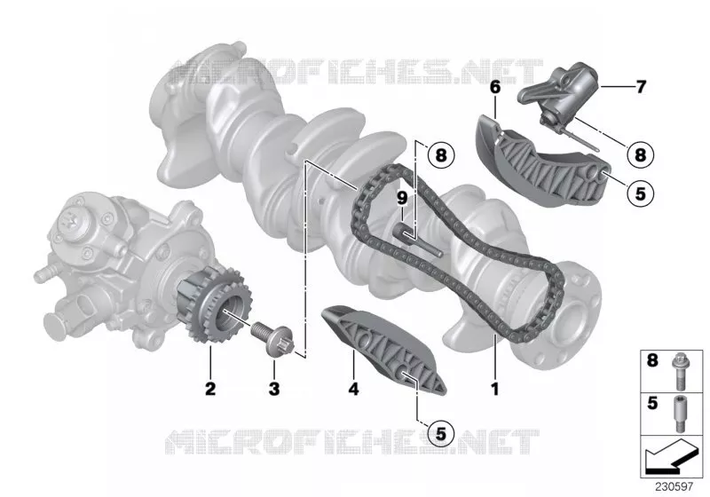 Cde soupapes-chaine distrib. partie inf. MINI MINI COOPER SD 2012 Cooper SD ALL4 N Cooper SD ALL4