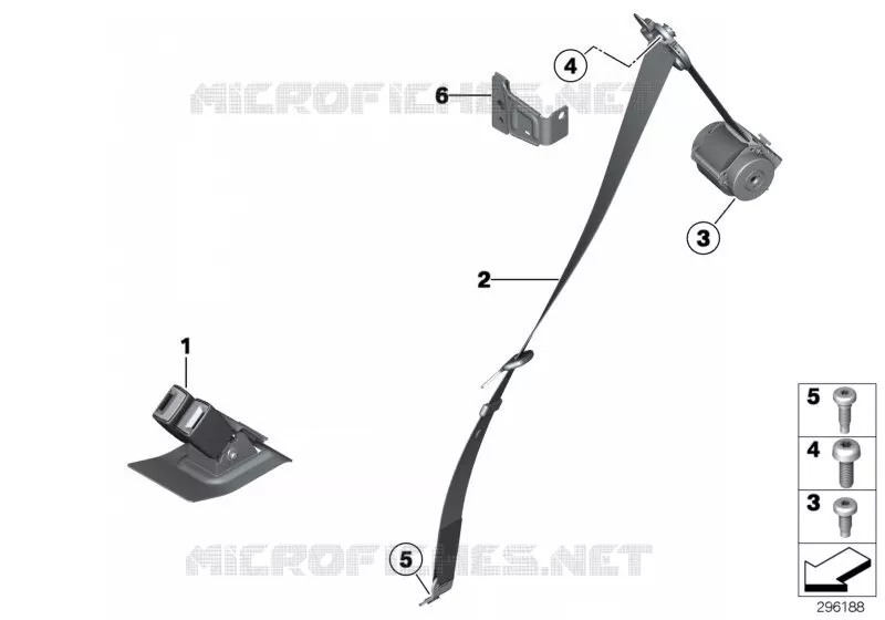 Ceinture de sécurité arrière MINI MINI COOPER SD 2009 Cooper SD N Cooper SD