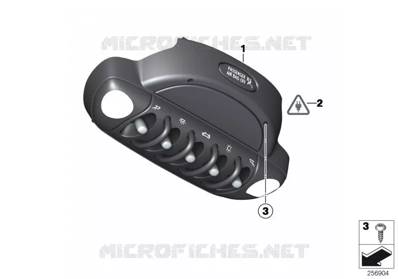Commutateur unité de commande toit MINI MINI COOPER D 2010 Cooper D 2.0 N Cooper D 2.0