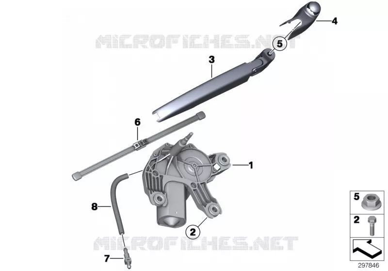 Composants dessuie-glace de lunette ar MINI MINI COOPER S 2012 Cooper S ALL4 N Cooper S ALL4