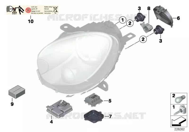 Composants pour projecteur Xenon/ALC MINI MINI ONE 2009 One 55kW N One 55kW