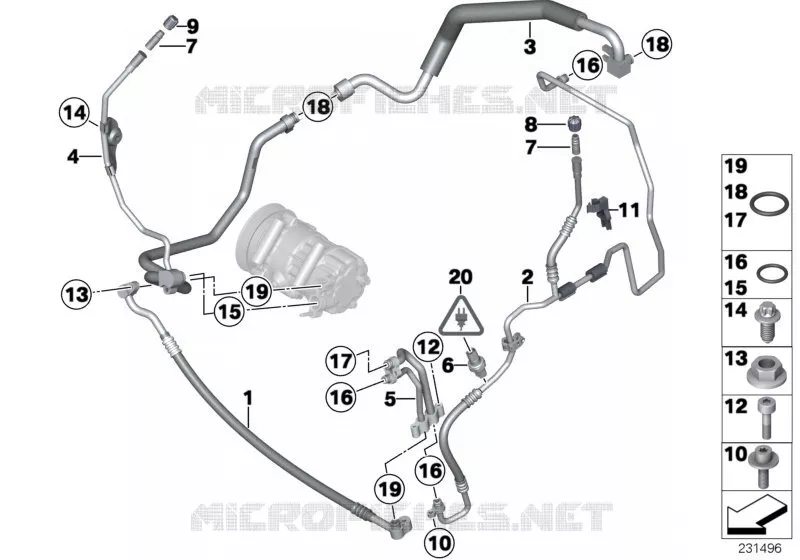 Conduites de réfrigérant MINI MINI COOPER D 2013 Cooper D 2.0 N Cooper D 2.0