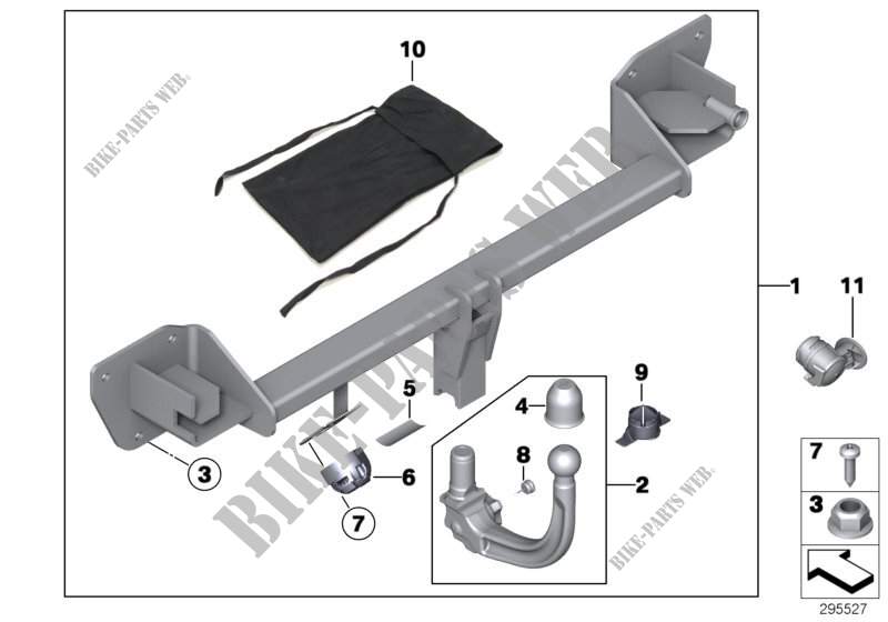 Dispositif dattelage amovible pour MINI Cooper ALL4 de 2012