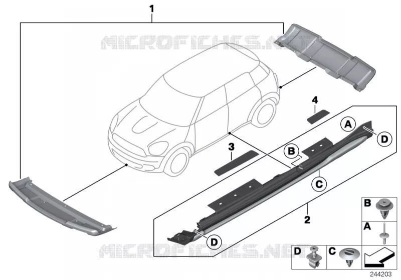 Disp.protec.anti-encastr.optique - R60 MINI MINI COOPER S 2010 Cooper S N Cooper S
