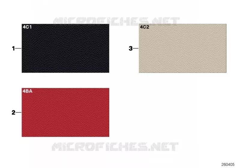 Echantillons de teintes intérieures MINI MINI ONE 2010 One N One
