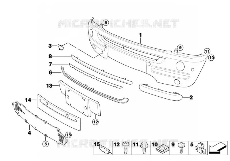 Garniture avant MINI MINI COOPER 2000 Cooper N Cooper
