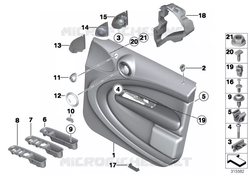 Garniture de porte avant MINI MINI COOPER SD 2010 Cooper SD N Cooper SD