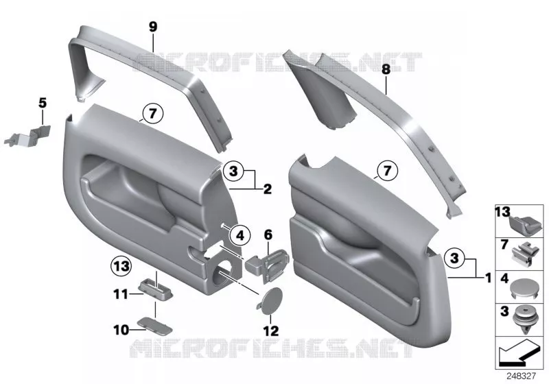 Garniture de portes arrière MINI MINI COOPER D 2010 Cooper D 2.0 N Cooper D 2.0