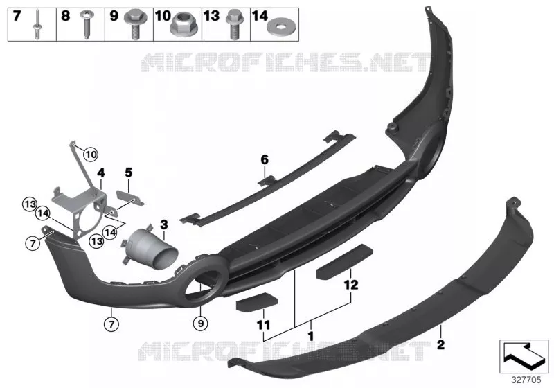 Habillage éléments décoratifs arrière MINI MINI COOPER S 2010 Cooper S N Cooper S