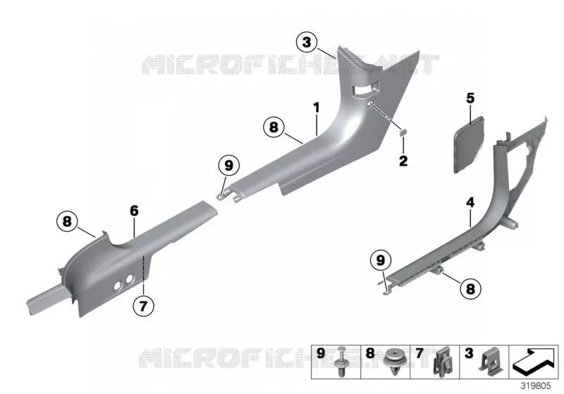 Habillage lateral plancher MINI MINI COOPER D 2013 Cooper D 2.0 N Cooper D 2.0