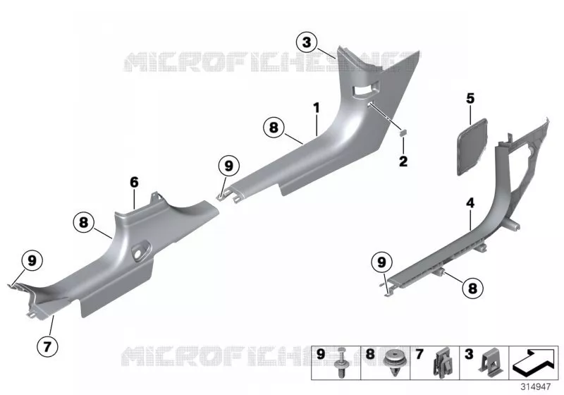 Habillage lateral plancher MINI MINI COOPER SD 2010 Cooper SD ALL4 N Cooper SD ALL4