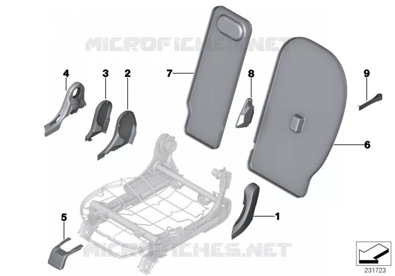 Habillages dassise de siège arrière MINI MINI COOPER SD 2010 Cooper SD ALL4 N Cooper SD ALL4
