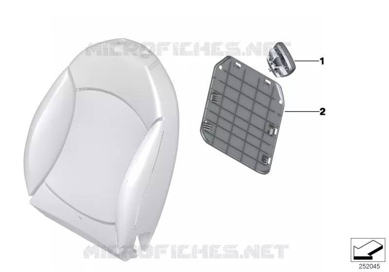 Habillages de dossier de siège avant MINI MINI COOPER 2012 Cooper N Cooper