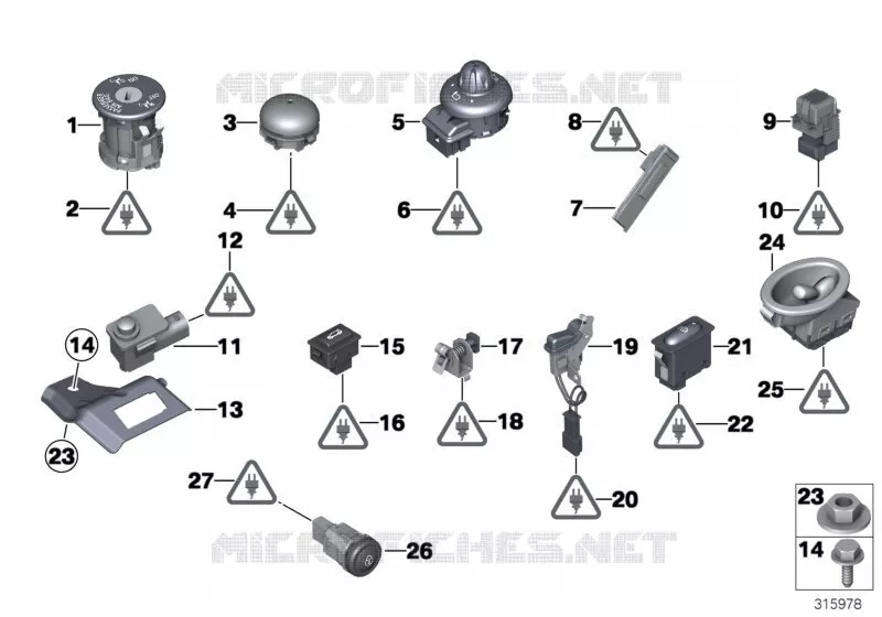 Interrupteurs divers MINI MINI COOPER S 2010 Cooper S ALL4 N Cooper S ALL4