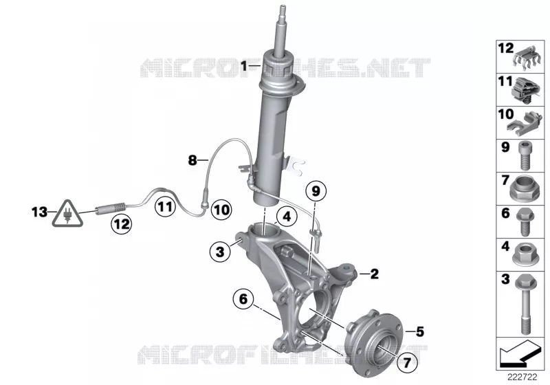 Jambe suspension av./Palier pivot/Roue MINI MINI COOPER D 2012 Cooper D 2.0 N Cooper D 2.0