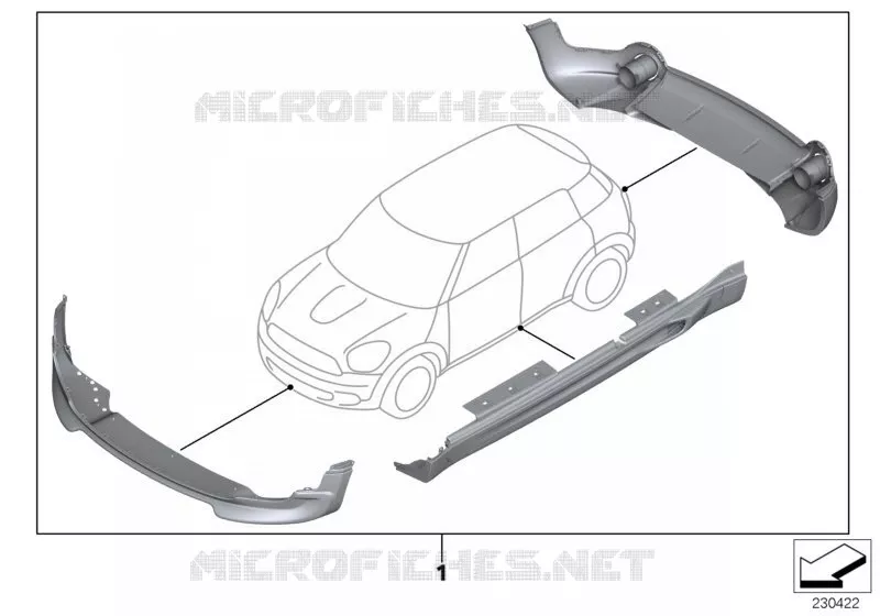 Kit aérodynamique JCW MINI MINI JOHN COOPER WORKS 2011 JCW ALL4 N JCW ALL4