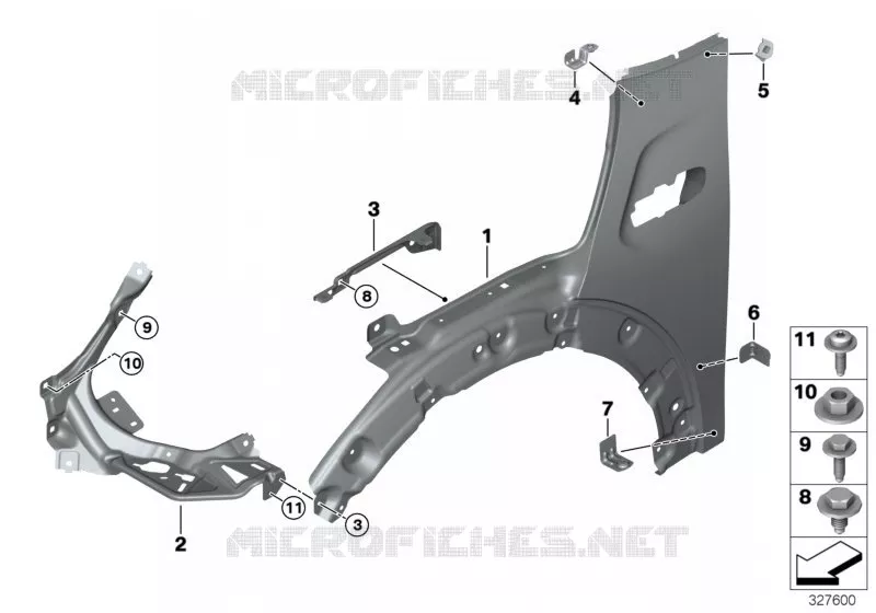 Panneau latéral avant MINI MINI ONE 2014 One N One