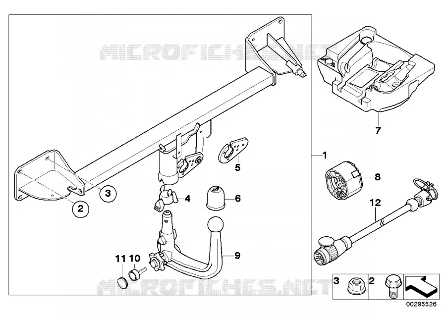 Pieces de dispositif dattelage MINI MINI COOPER D 2007 Cooper d N Cooper d