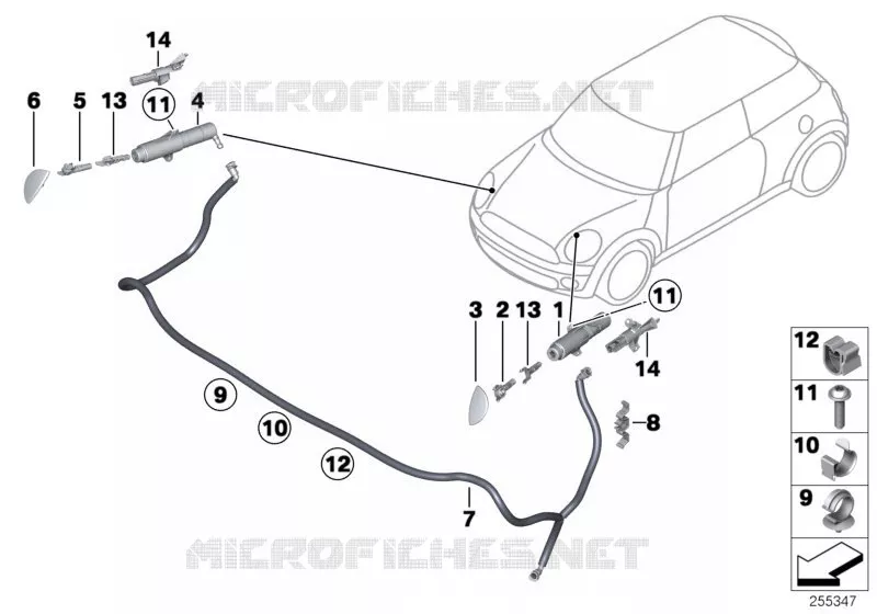 Pieces de dispositif lave-phares MINI MINI COOPER SD 2011 Cooper SD N Cooper SD