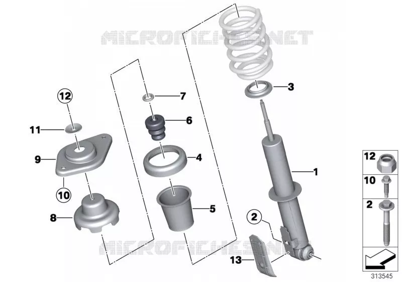 Pieces de jambe de suspension ar MINI MINI COOPER 2007 Cooper N Cooper