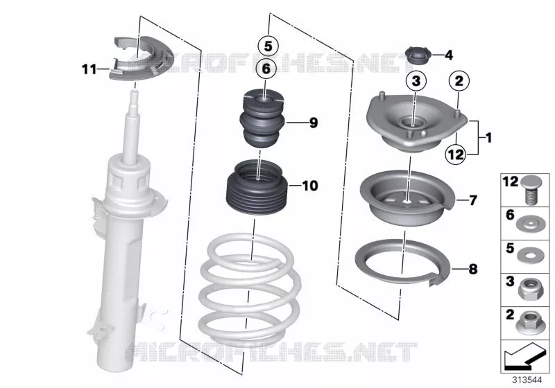 Pièces de palier/semelle de ressort MINI MINI COOPER 2007 Cooper N Cooper
