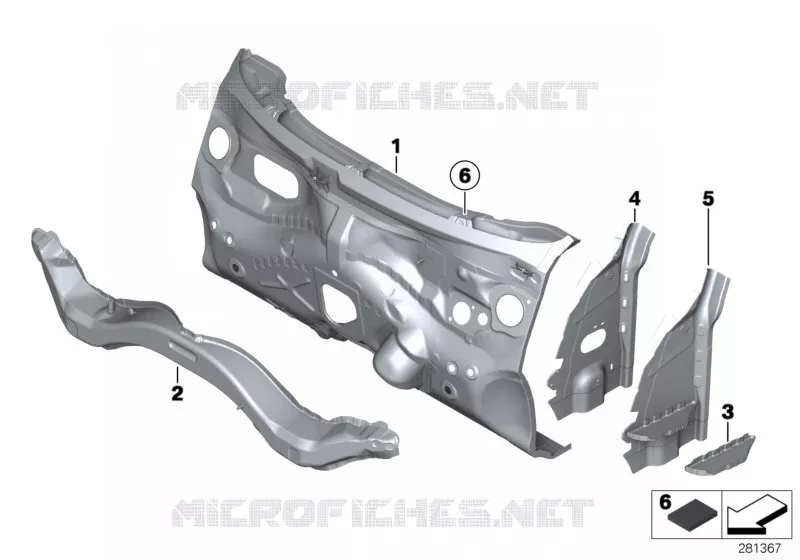 Pièces de tablier frontal MINI MINI COOPER 2005 Cooper N Cooper