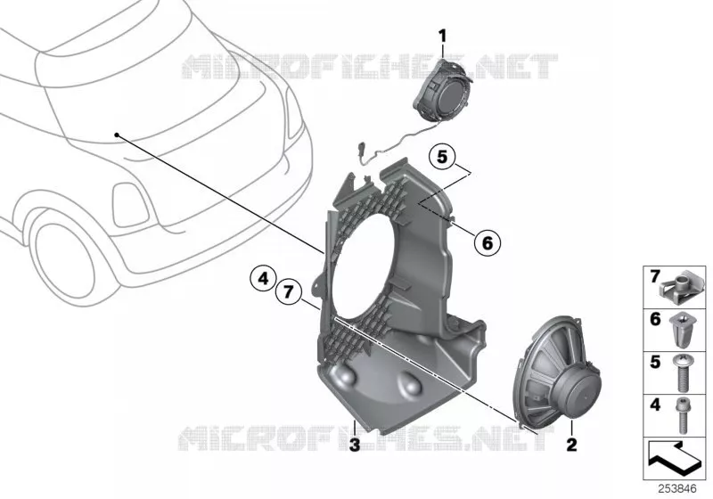 Pièces détachées haut-parleur arrière MINI MINI COOPER SD 2010 Cooper SD N Cooper SD