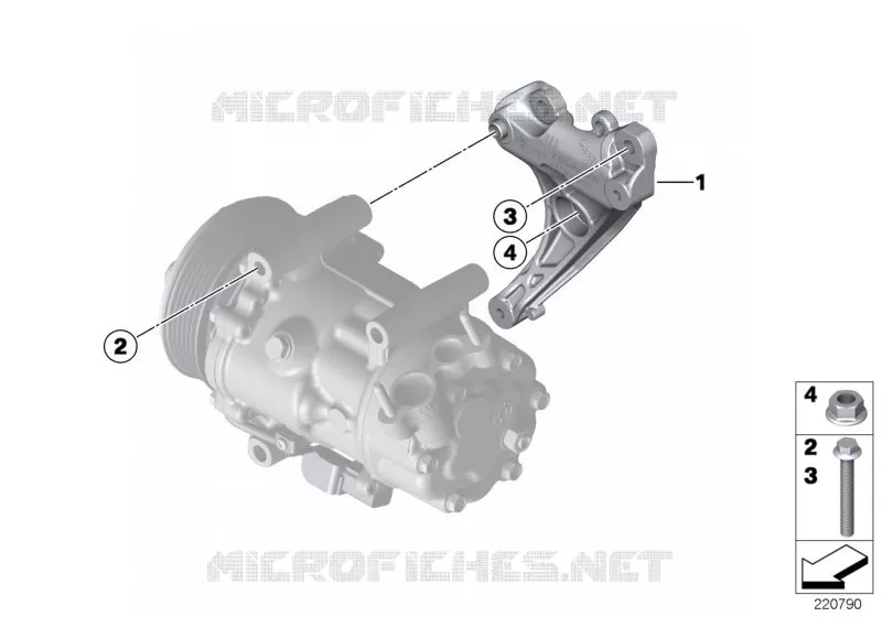 Pièces fixation compresseur climatiseur MINI MINI JOHN COOPER WORKS 2007 Coop.S JCW N Coop.S JCW