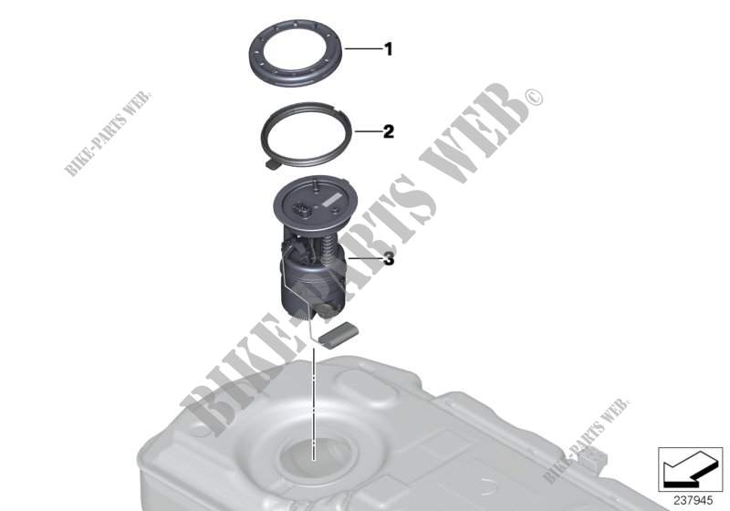 Pompe à carburant / Capteur de niveau pour MINI Cooper ALL4 de 2012